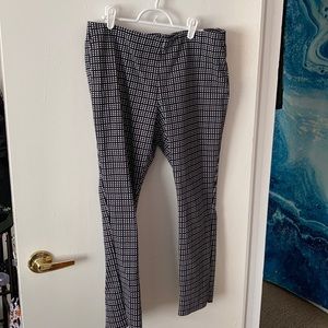 Black and white dress pants